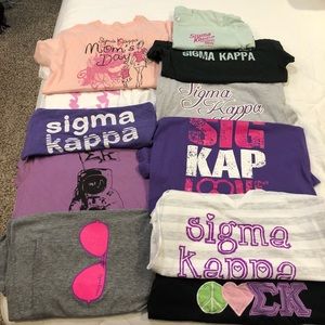Lot of 11 Sigma Kappa Shirts